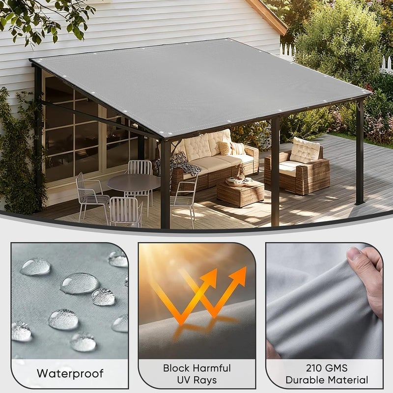 Sunocity Customize Waterproof Sun Shade Cloth Outdoor Patio Pergola Shades Cover Camping Tent Tarp Cover Shade Sails Rain Tarp for Outdoor Patio - Image 3